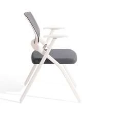 Ergonomic Mesh Office Chair, Foldable Training Chair With Armrests - Dark Gray - No Tabletop - View 4