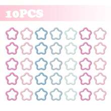 1-100PCS Cute Stars-Shaped Metal Stitch Markers Crochet Markers Ring Multicolor Crochet Locking Markers For Knitting And Crocheting (Multicolor) - Powder Blue - View 13