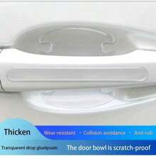 8pcs Car Door Handle Bowl Anti-Scratch Protective Stickers, Universal Invisible Car Stickers, Car Handle Anti-Collision Protective Strips - Anti-collision Strip - View 8
