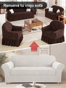 Sofa Slipcovers - Coffee Brown - View 12