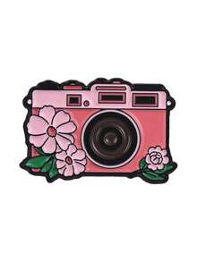 Cute Floral Camera Enamel Pin Vintage Instant Camera Brooch For Backpack Clothing Decor - Multicolor - View 10