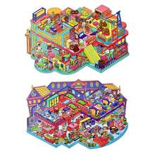 One Set Of 3D Scene‑Building Stickers,Cyberpunk Series,Futuristic Creative Scene Stickers,Fun Drawing Stickers For Kids,Stress‑Relief Scene‑Building Toy - 10.0 Water Gun Battle - View 5