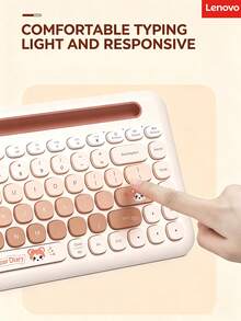 Lenovo Wireless Keyboard, USB Receiver, Quiet Keys, Ergonomic, Universal For Office, Study, Desktop, And Laptop - View 3