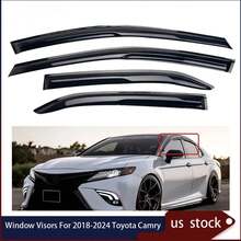 3D Mugen‑Style Side Window Visors Rain Guards, Durable Exterior Window Deflector Vent Shades, Rain‑Sun Protection Trim Parts, Perfect Fit For 2018‑2024 8th Gen Sedan, Stylish Automotive Exterior Modification Accessories - A - View 1