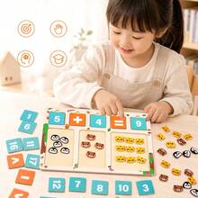 Children's Math Early Education Game Toys, Suitable For Boys And Girls Aged 3+, Number Cognition Matching Addition Subtraction Multiplication Division Operation Number Comparison Teaching Toy Set, Preschool Gift, Christmas Gift - Multicolor - View 4