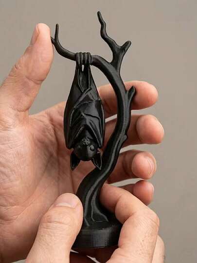 Hanging Bat Statue Halloween Decor, Gothic Bat Ornament, Spooky Desktop Decoration For Home, Office, Halloween Party For Halloween Thanksgiving Christmas Decorations Collectible Figurines, Gift For Teacher'S Day, Back To School Season, Halloween