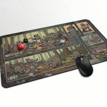 Card Game Mat, Featuring Cat Riding Dinosaur And Rainbow Gun Pattern, Suitable For TCG, CCG And RPG Tabletop Or Game Protection Mat, Also Can Be Used As Gaming Mouse Pad, Desk Mat Or Floor Mat - Mouse Pad - View 2