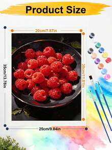 1 Set Digital Oil Painting Kit, Suitable For Beginners, Raspberry Pattern - Adult Beginner Set, Birthday Gift, Anniversary Gift, Holiday Gift, Home Decor - A - View 7