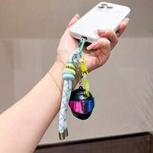 Creative Colorful Motorcycle Helmet Keychain Couple Style Bag Charm Relaxing Motorcycle Helmet Phone Lanyard Car Key Chain Gift - Multicolor - View 8