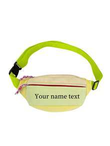 Custom Embroidered Name Fanny Pack,Color Block Waist Bag,Personalized Text Crossbody Hip Bag,Adjustable Strap,Birthday Bridesmaid Gift For Women Girls - Multicolor - View 9