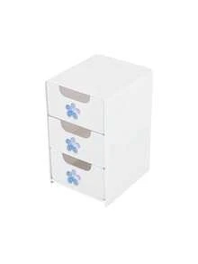 Multicolor Flower-Decorated Mini Desktop Drawer Storage Box, Multi-Layer Plastic Jewelry And Cosmetics Organizer, Multifunctional Storage Box, Suitable For Dressing Tables, Bedrooms, And Offices, Can Store Various Daily Items - Multicolor - View 17