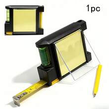 Thước dây đa năng 4 trong 1 kèm thước thủy cân bằng, giấy ghi chú dán và bút, thước dây 2M + thước thủy + giấy ghi chú dán + bút - A - Xem 10