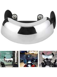 1PC Full-Field Wide-Angle Universal Rearview Mirror Without Blind Area Suitable For Motorcycles And Off-Road Vehicles Durable And Shock-Proof Motorcycle Outdoor Riding Driving Accessories - Silver - View 4