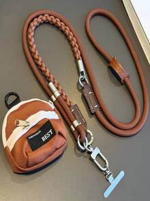 1pc Small Backpack Coin Purse Crossbody Phone Lanyard, Smartphone One Shoulder Bag Strap, Smartphone Protective Case Lanyard, Phone Accessory Keychain Phone Chain, Bag Charm Key Ring, Adjustable Long Anti-Loss Shoulder Strap With Universal Phone Patch, Storage Small Items Travel Accessory Halloween - Multicolor - View 3