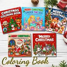GDTME 2027 New Holiday Warmth Christmas Coloring Book, 20*20cm Square Format, Thick Line Simple Patterns, Inner Pages Include Santa Claus, Reindeer, Christmas Tree, Gingerbread Man, Christmas Gifts And Other Warm Christmas Scenes, Suitable For 14+ Teenagers Stress Relief Coloring Creative Gift - Holiday Warmth - View 9