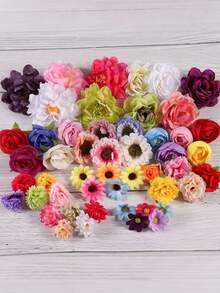 1 Set Embossed Realistic Floral Curtain, Includes Creative Photography Prop Decoration, Suitable For Indoor/Outdoor Floral Curtain And Romantic Wedding Scene Arrangement, Size 3-10cm, Random Size - Multicolor - View 10