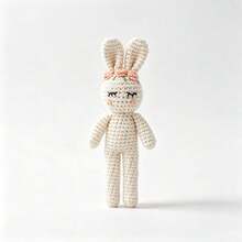 Handmade Crochet Rattle, Baby Interactive Crochet Toy, Built-In Bell, 3D Cute Design, Rich Details, Attract Baby's Attention, Develop Baby's Hearing, Baby Shower Gift, New Mom Gift, Christmas Gift, Easter Gift, Newborn Keepsake Gift - Multicolor - View 5
