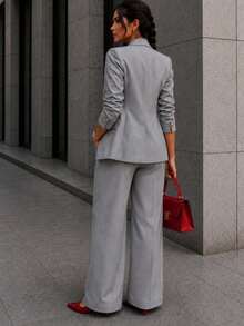 Women Suit Sets - Light Grey - View 8