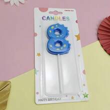 HIBIRTH 1pc Creative Blue Dinosaur Number Birthday Candle Cake Decoration Cute Dinosaur Shaped Birthday Indoor Cake Candle Baking Party Plug-In - View 14