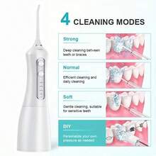 Electric Flosser, USB Rechargeable Style, Toothless Teeth Cleaning, 4 Cleaning Modes, 320ml Large Capacity, 2000mAh Battery Life, Portable Charging Toothbrush, Great Gift Choice For Holidays - Multicolor - View 5