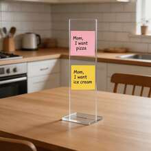 1pc Transparent Acrylic Memo Board And Memo Information Board Stand, Computer Screen Memo Clip Board, Message Board, Office Desk Accessory - Multiple Styles - View 12
