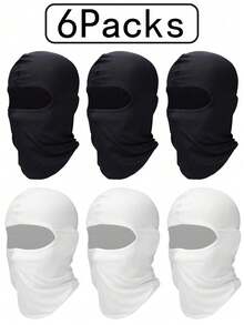 6pcs Balaclava Face Mask Head Cover Full Face Mask Summer UV Protection Balaclava Mask Unisex Outdoor Sports Face Mask Men's Full Face Sun Protection UV Protection Mask Windproof Balaclava Mask Outdoor Motorcycle Riding - A - View 9