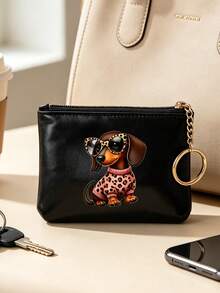 Dachshund Dog Coin Purse,Keychain Change Pouch For Women,Travel And Vacation Lightweight Pocket Card Bag,Large Capacity,Birthday, Anniversary - Multicolor - View 8
