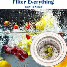 12/5/1pc Stainless Steel Slanted Filter Mesh, 2/2.75/3.5 Inch Metal Mesh Strainer, Suitable For Kitchen Sink/Bathroom, Bathtub, RV Sink, Floor Drain, Balcony Drain, Fast Drainage And Effective Full Mesh Basket, Kitchen Essential - Stainless Steel Filter Mesh - View 9