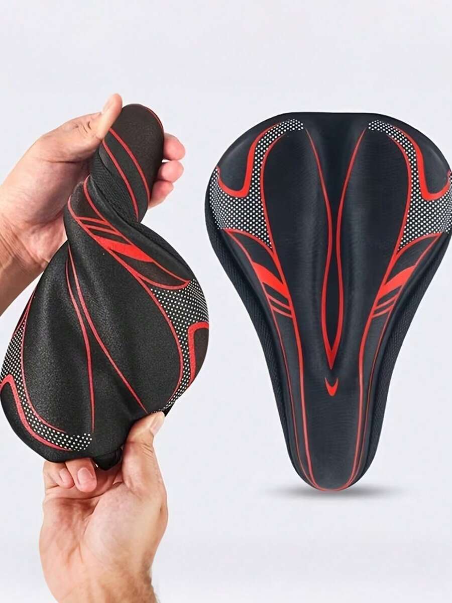 3D Thickened Bicycle Seat Cover Hollow Breathable Cushion Cover For Cycling Enthusiasts Compatible With Replacement Bicycle Saddle Cover For Fixed-Gear Exercise, Mountain And Road Bike Seats Perfect For Gym Spin Bicycle And Highway Rides