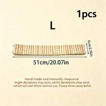 1pc Solid Wood Natural Wood Fence Bendable Hamster Ladder Bridge, Multiple Sizes S-XL 28-62cm Flexible DIY Fence Cage Interior Decoration Toy, Suitable For Hamsters, Guinea Pigs, Parrots And Other Small Pets, Small Animal Fence Cage - one-size - View 14