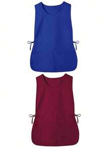 1pc Customized Dust-Proof Apron, Personalized Photo Customized Hairdresser Apron, Customized Kitchen Cooking Apron, 2 Pockets Quick-Dry Apron, Suitable For Home Men And Women, Modern Polyester Oil-Resistant Apron, Quick-Dry, Solid Color, Kitchen And Home Use - Multicolor - View 4