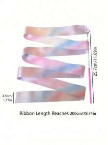 Rhythmic Gymnastics Ribbon With Wand Smooth Dance Ribbons Sparkling Dance Ribbon Streamer Great For Men Women Talent Shows Artistic Dancing Training Rhythmic Art Gymnastics Performance And Ballet Twirling Gymnastics Stuff - Multicolor - View 11