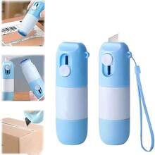 2-In-1 Portable Identity Cover Stamp Correction Tool, Includes Pen And Box Cutter, Pocket Size, Address Blocker, Identity Masking Tool, With Box Cutter, For Covering ID Address, Multi-Functional Reusable Tool, Packaging Labels, Bills, Office And Home Supplies - Multicolor - View 3