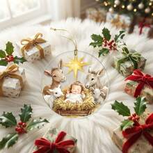 1pc Acrylic Christmas Decoration - Star And Animal Design, No Power Required, Multi-Functional Holiday Hanging Decor, Suitable For Christmas, Halloween, Easter, Thanksgiving, New Year, Home Christmas Decoration - Camel - View 5