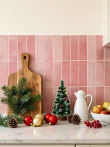 1/4/10pcs Self-Adhesive Peel And Stick Tile Backsplash - Pink Watercolor 3D Self-Adhesive Tiles, Suitable For Kitchen, Bathroom, Decorative Wall Tiles - Pink Large Size - View 3