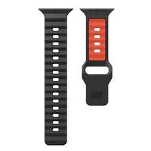 1pc Two Tone Sports Silicone Watch Strap Compatible With Apple Watch Ultra 3/2 49mm Series 11/10/9/8/7/6/5 SE 42/44/45/46mm Replacement Wrist Band - 42/44/45/46/49mm - View 13