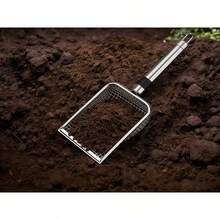 1pc Garden Soil Sieve, Stainless Steel Sand And Compost Sifter With Handle, Suitable For Sifting Pebbles, For Yard, Lawn And Garden - Upgraded Version - View 3