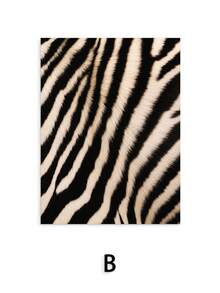 1/3pcs Wild Animal Fur Texture Canvas Wall Art, Unframed, Leopard Tiger Zebra Skin Pattern Print Set, Retro Luxury Safari Poster Pack, Wall Decor For Living Room Bedroom Dorm Apartment Interior, Home Decoration, Gift - Abstract Style a - View 14