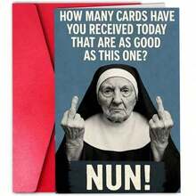 1pc Humorous Vulgar Birthday Card With Envelope 18*13cm - Card Size 4.13in*5.8in, Humorous Joke Card Suitable For Men And Women - Adult Humorous Offensive Card Suitable For Friends, Him Or Her, Also Suitable As Back To School Supplies - Multiple Styles - View 1