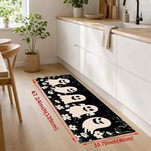 1/2pcs Halloween Ghost Pattern, Vintage Diatomaceous Earth Bath Mat, Super Absorbent, Non-Slip, Perfect For Bathroom, Kitchen And Dining Room, Quick Drying, Machine Washable, Perfect Gift For Home Decor And Bathroom Mat - Multicolor - View 13