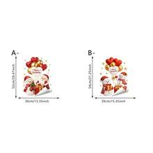 1pc Christmas Glass Sticker, Featuring A Cute Santa Claus Snowman Design, Reusable, Suitable For Home, Cafes, Store Windows And Storefront Glass, For Christmas And Winter Festival Decorations. - Multicolor - View 3