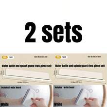 3pcs Premium Silicone Suction Cup Splash Guard Bathroom Sink Splash Guard Kitchen Sink Splash Guard Faucet Splash Guard Integrated Suction Cup Splash Guard Kitchen Countertop Splash Guard Bathroom Extended Sink Splash Guard Cleaning Countertop Glass Tile Squeegee Board Special Offer (Splash Guard + Squeegee Board 2pcs Set) - Water Baffle - View 15