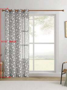 1pc/2pcs Premium Boho Style Embroidered Sheer Curtains For Living Room & Bedroom, Minimalist Line Art Voile Drapes, Fade Resistant Soft Light Blocking Breathable Home Decor, Easy To Install And Maintain - Grey - View 23