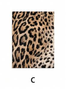 1/3pcs Wild Animal Fur Texture Canvas Wall Art, Unframed, Leopard Tiger Zebra Skin Pattern Print Set, Retro Luxury Safari Poster Pack, Wall Decor For Living Room Bedroom Dorm Apartment Interior, Home Decoration, Gift - Abstract Style a - View 15