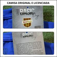 BRAZILINE Camisa Cruzeiro Basic Feminina Retrô oficial licenciada - Azul - Visão 3