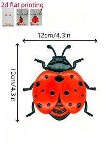 1/3pcs Acrylic Ladybug Wall Decor, Beetle Shaped Colorful Hanging Ornament, Suitable For Outdoor Fence, Window, Living Room, Porch, Patio And Home Wall Garden Decoration - Multicolor - View 11
