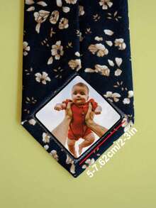 Customizable Photo Tie Stickers, Creative Decorative Patches, Tie Accessories, Suitable For Wedding And Party Decoration, Memorial Gift For Dad, Grandpa, Groom's Father, Couples, Father's Day Gift - Multicolor - View 7
