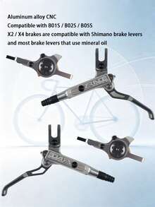 ZRACE M1/X2/X4 Silver Black Mountain Bike Hydraulic Brake, Full CNC Lightweight Design, Mountain Bike Oil Disc Brake Front And Rear Wheels - Black - View 5