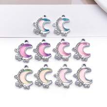 5/10/20pcs Silvery Plated Celestial Rhinestone Charms Sun Moon Star Heart Alloy Pendant For DIY Bracelet Necklace Earring Jewelry Making Findings - Multicolor - View 22