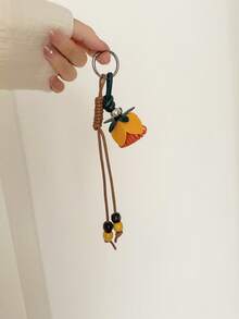 Women's PU Flower Shaped Bag Charm, Fashionable Personalized Cute Elegant Yellow - Mustard Yellow - View 5